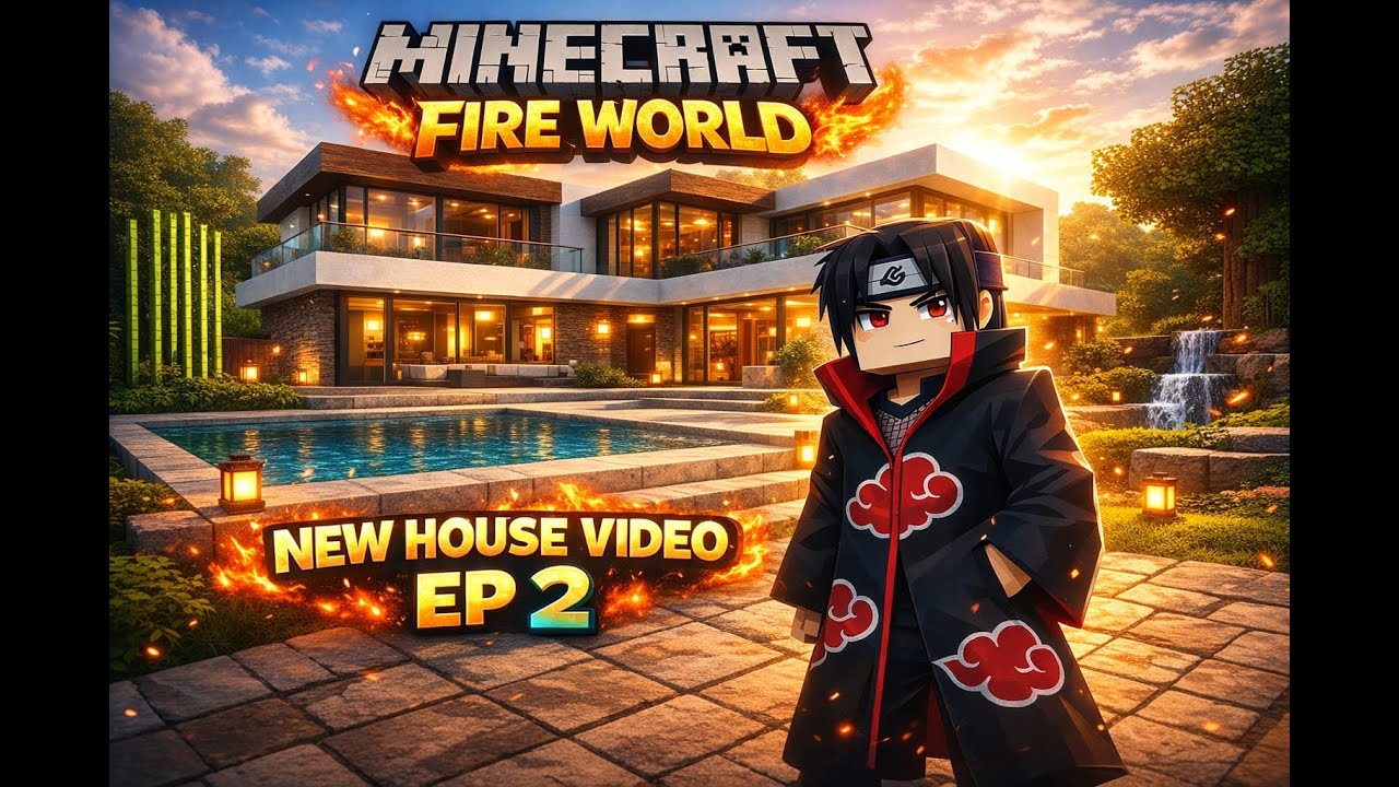 minecraft fire world ep 2 #newhouse #minecraft