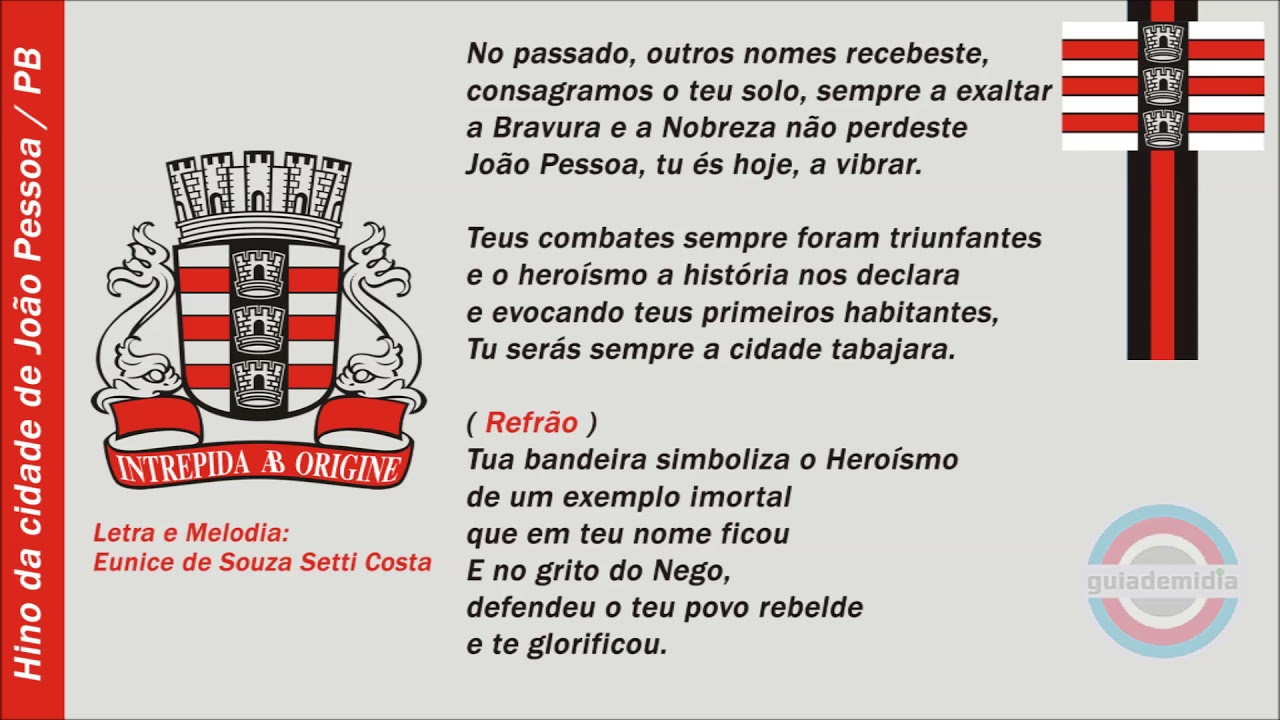 Hino da cidade de João Pessoa PB