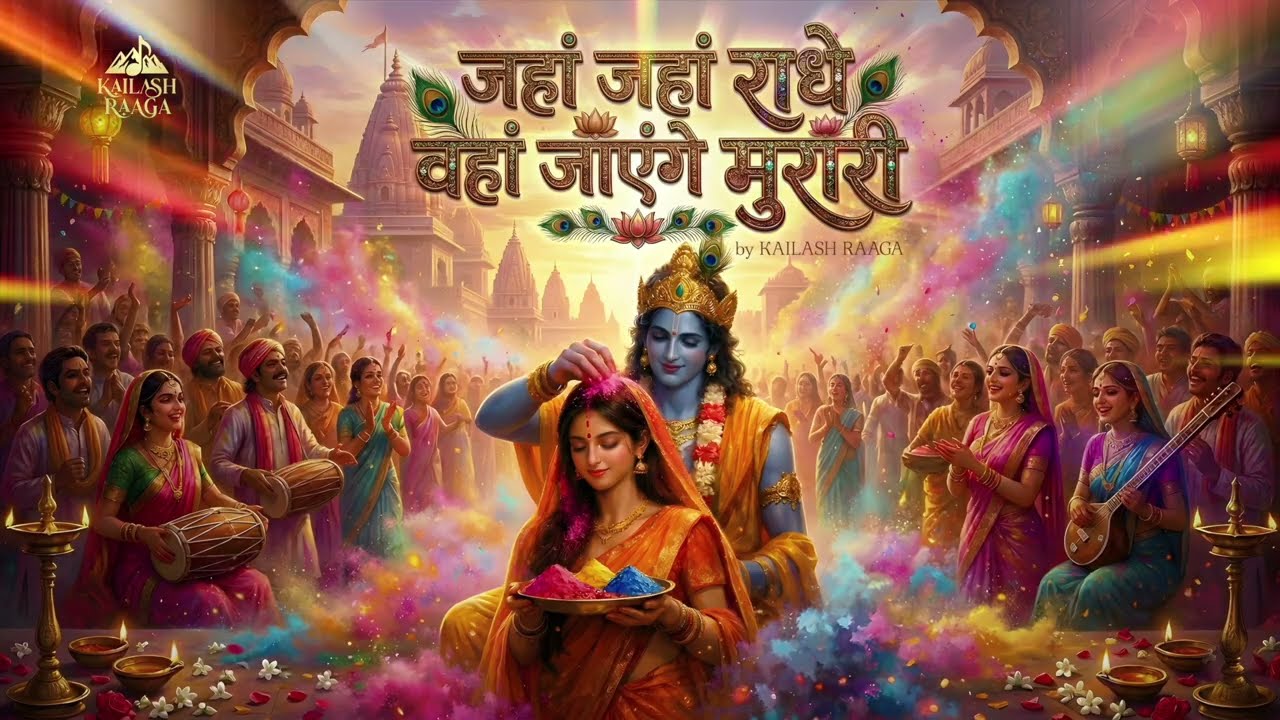 जहां जहां राधे वहां जाएंगे मुरारी 🌸 | Holi Special Radha Krishna Song | Kailash Raaga Bhakti Geet