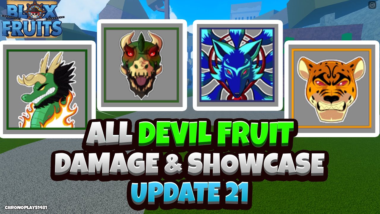 All Devil Fruit Damage and Showcase (600 Mastery) (Blox Fruits Update 21) [Roblox]