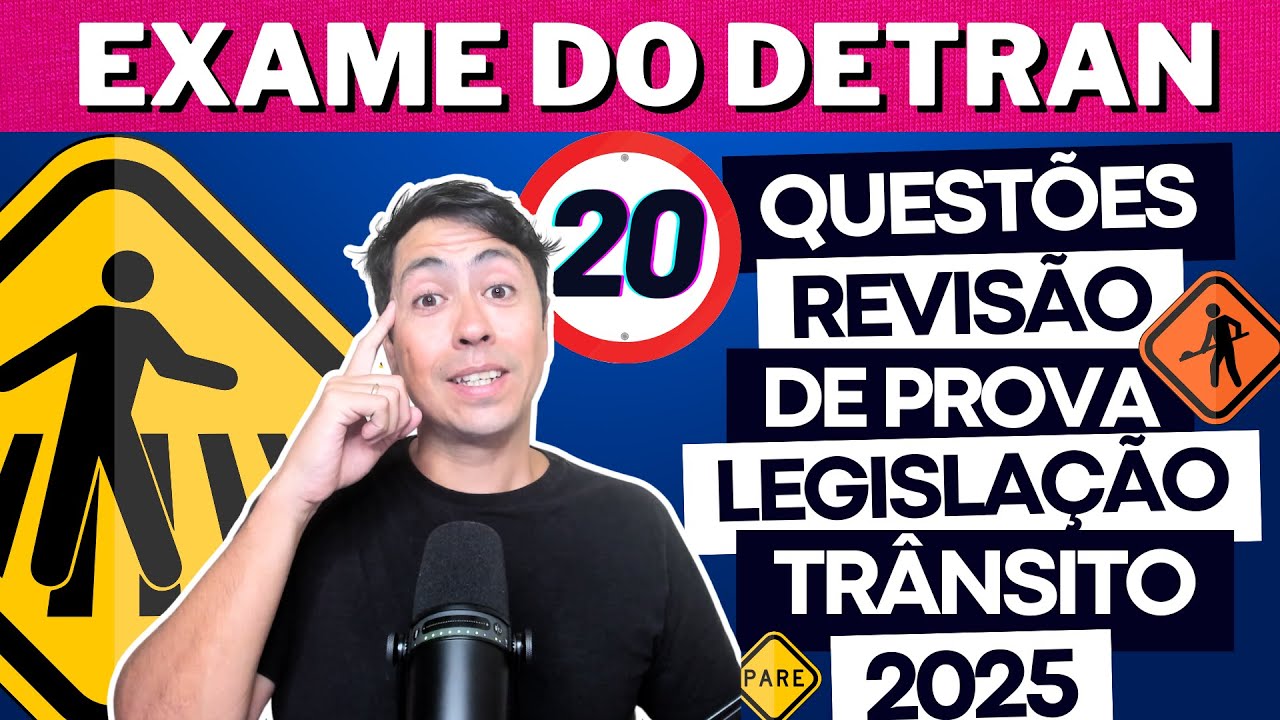 Simulado DETRAN 2025 &ndash; 20 Quest&otilde;es Comentadas com Dicas e Explica&ccedil;&otilde;es (Atualizado) CTB 2025