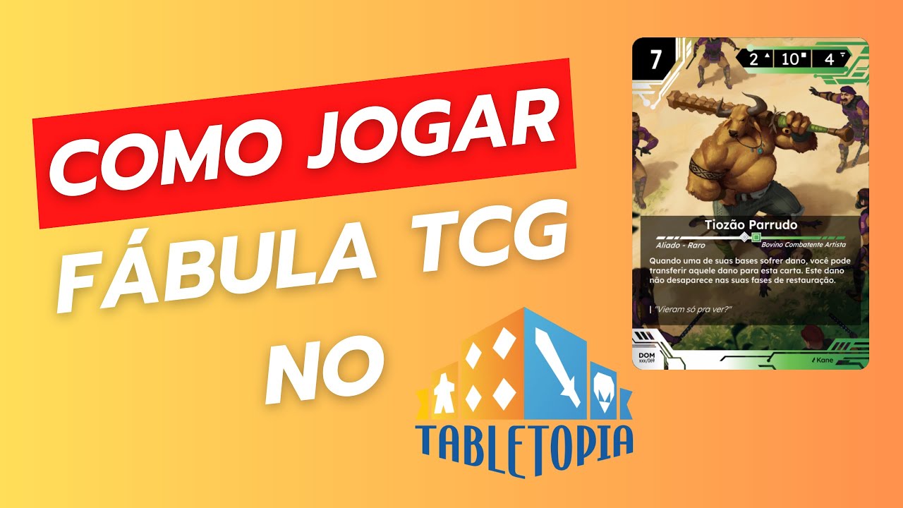 Como Jogar FÁBULA TCG – Gameplay Completa no Tabletopia (Tutorial Oficial)