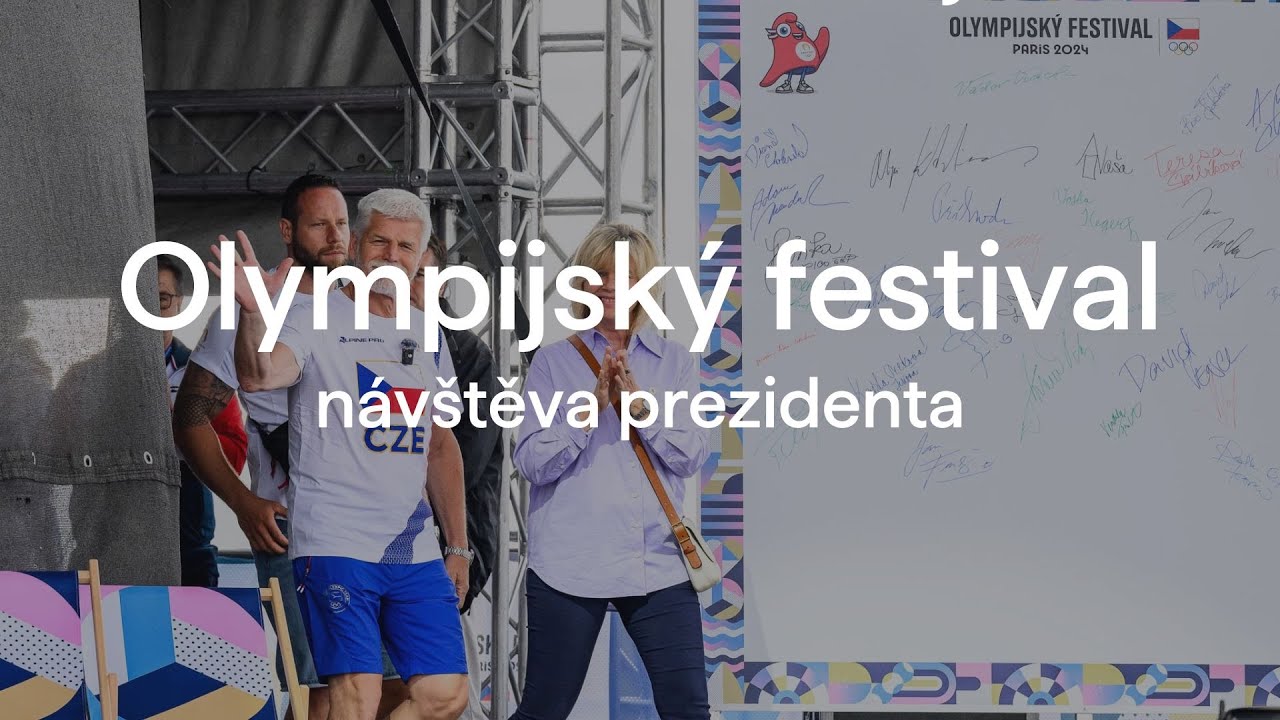 Prezident Petr Pavel zavítal na Olympijský festival k jezeru Most