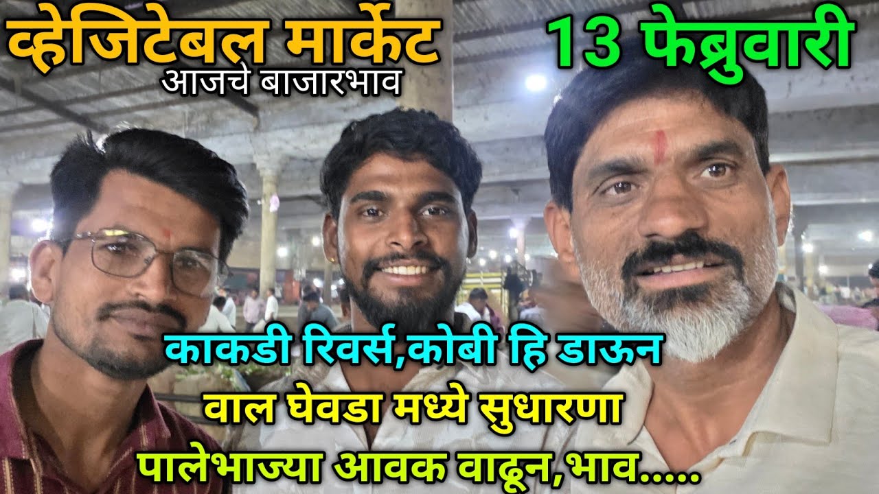 13 February 2026 भाजीपाला आजचे बाजारभाव नाशिक APMC Market #sabji_mandi_bhav_today 