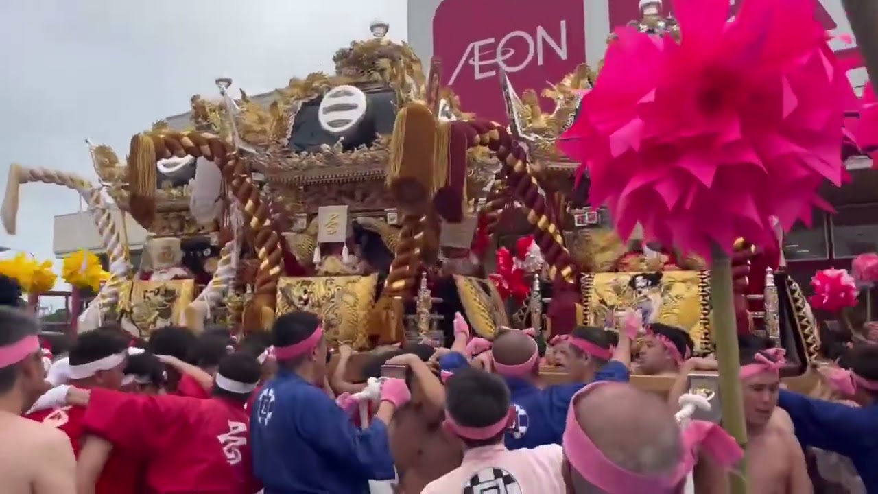 10月18日　播州秋祭り　荒川神社　宵宮　マックスバリュー練り合わせ