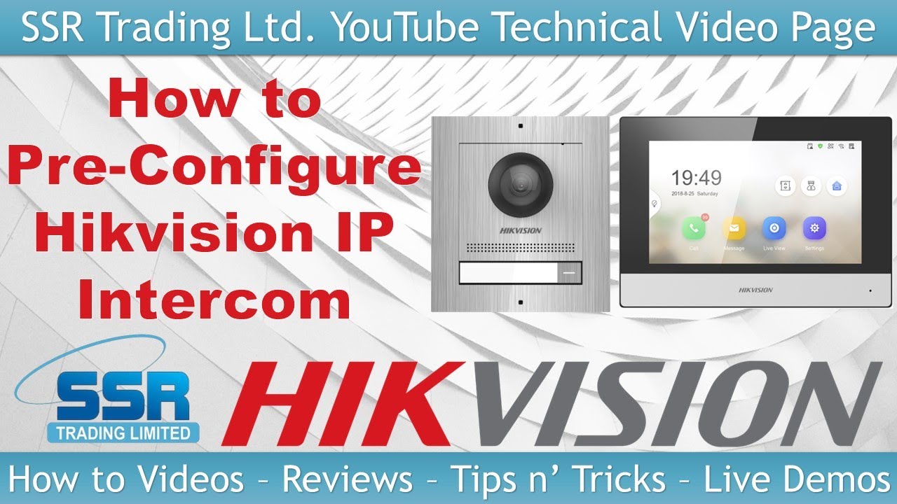 How to Pre Configure any Hikvision IP Intercom System at Home for Plug n' Play Onsite DS-KD8003-IME1