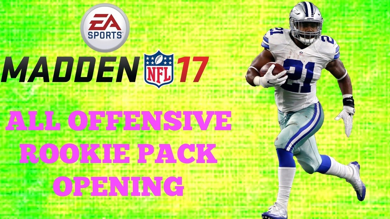 MADDEN 17 ULTIMATE TEAM ALL OFFENSIVE ROOKIE REVIEW-PACK OPENING-GET YOU AN EZEKIEL ELLIOT