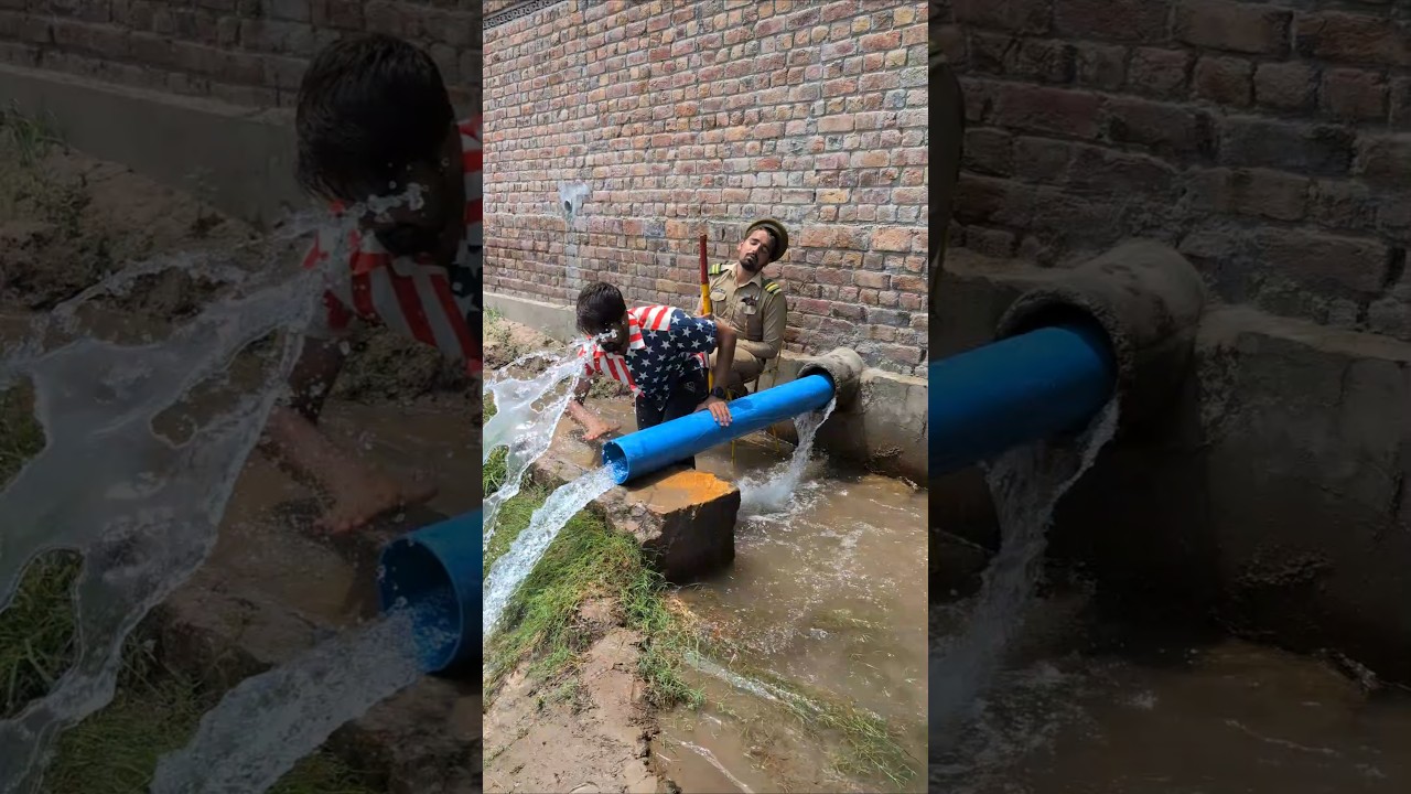 The Water Pipe in Wall 🧱😲 #funny #comedy #shorts