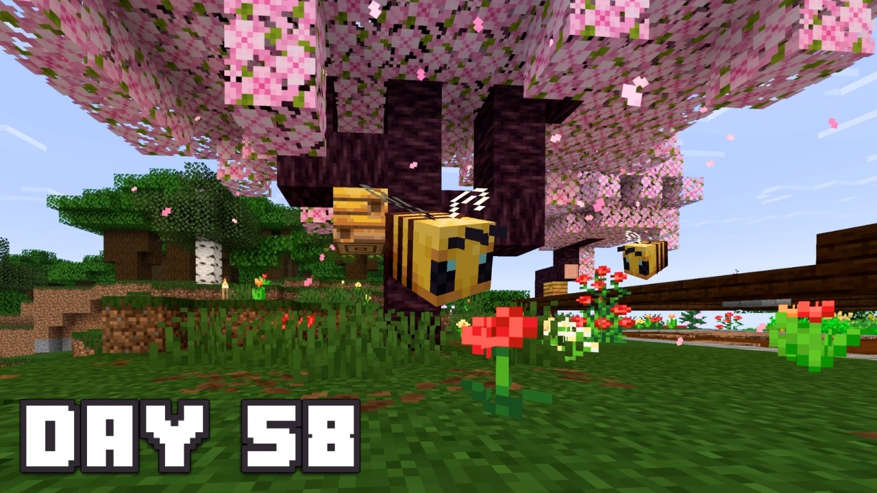 Starting a Bee Farm | Daily Minecraft Challenge