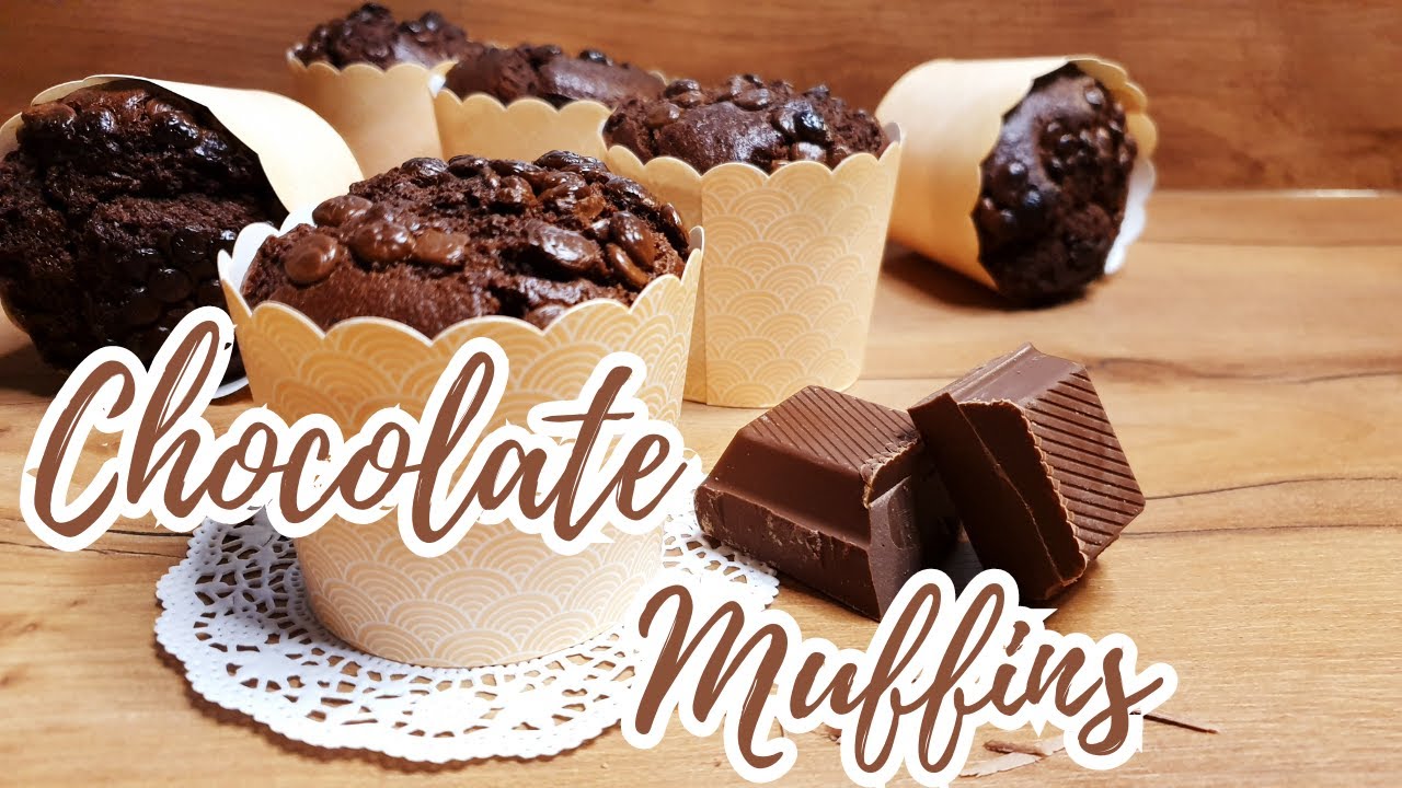 Chocolate muffins | A Simple, chocolaty, fluffy and delicious dessert