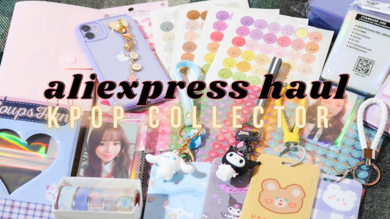 aliexpress haul 🏹 kpop collector, binder, sleeves, binder, sticker, tarjeteros, etc.
