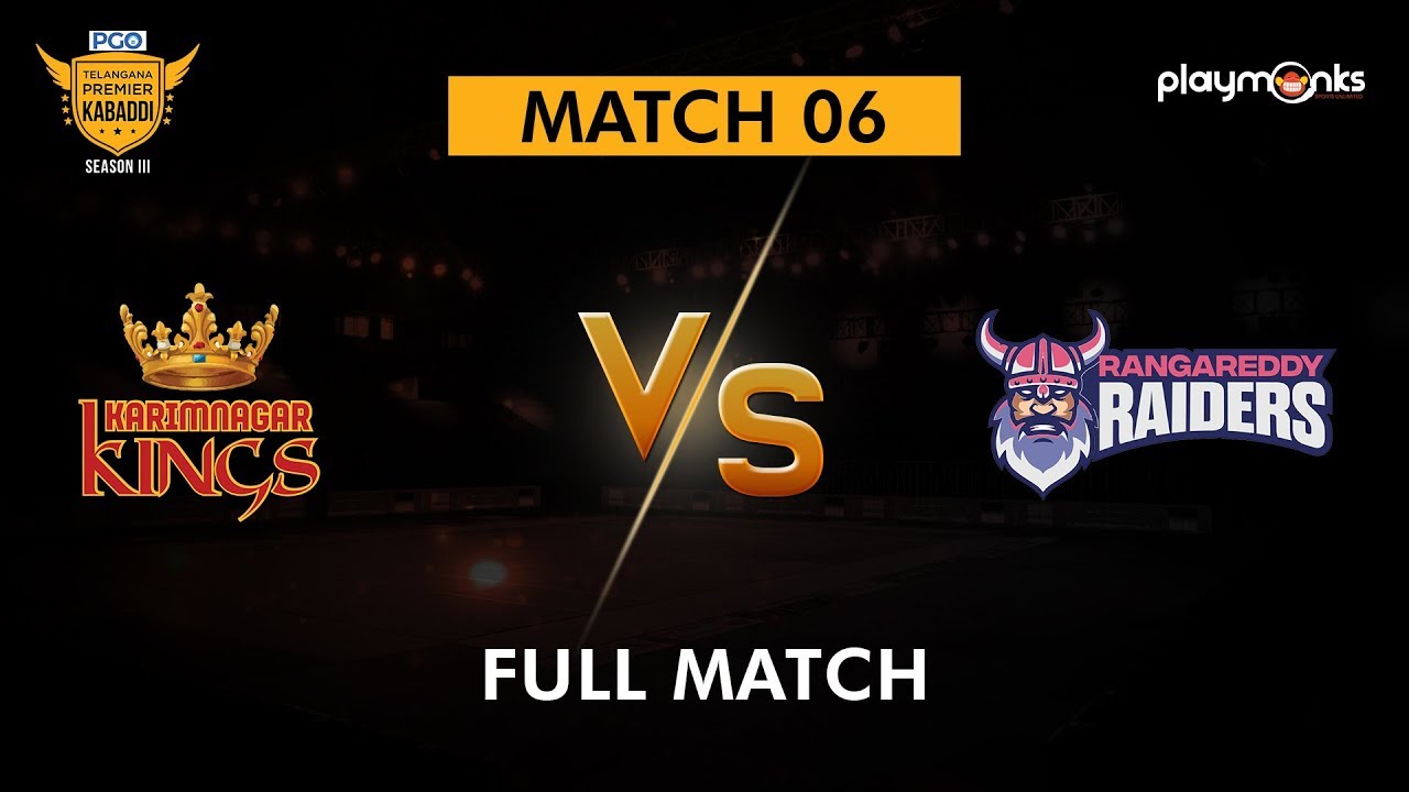 Karimnagar Kings Vs Rangareddy Raiders Full Match - 6 | Telangana Premier Kabaddi Season 3