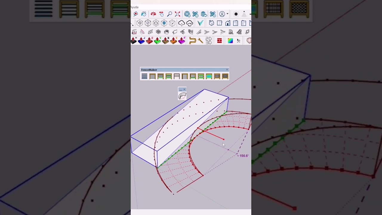 como hacer una rampa curva en segundos #modelo3d #arquitectura #architecture #sketchup #byc