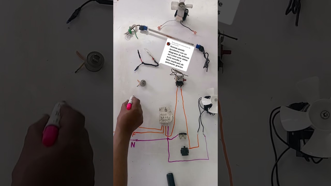C&Oacute;MO CONECTAR EL SISTEMA EL&Eacute;CTRICO COMPLETO DE UNA NEVERA SIN ESCARCHA ANAL&Oacute;GICA 