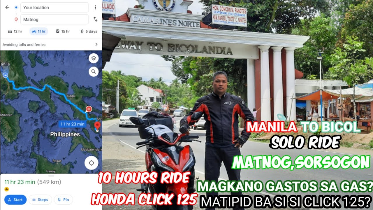 MANILA TO BICOL  SOLO RIDE | MATNOG SORSOGON | HONDA CLICK 125