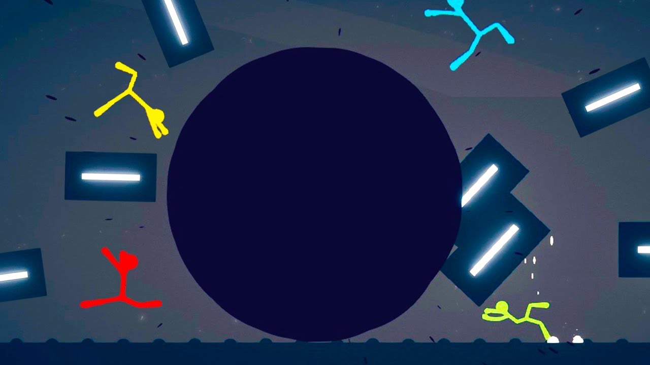We Used Black Holes To Destroy The Map in Stick Fight