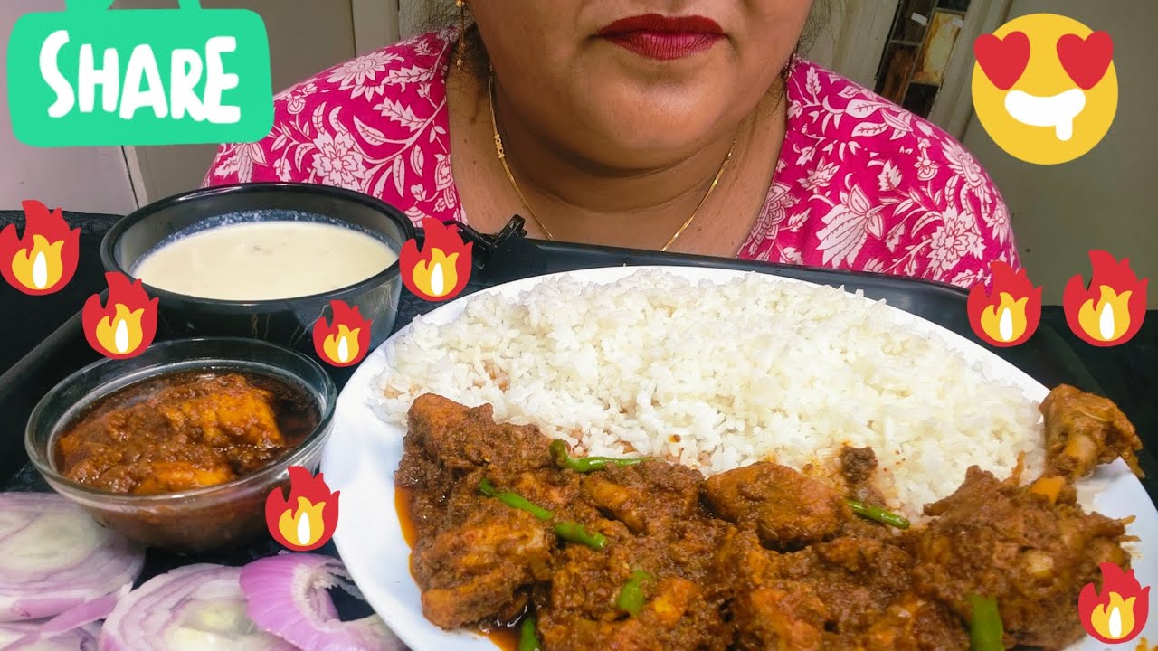 ASMR:EATING MASALA CHIKEN WITH RICE,KHEER,SALAD🔥#asmr#food#mukbang#asmreating#viralfood#viral#eating