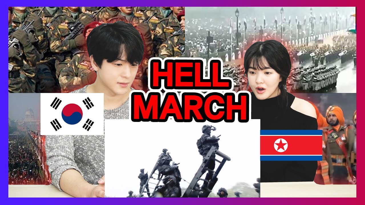 North & South Koreans Watch 【Hell March Indian Army】 | 2019 Republic day Parade | Koreans Reaction