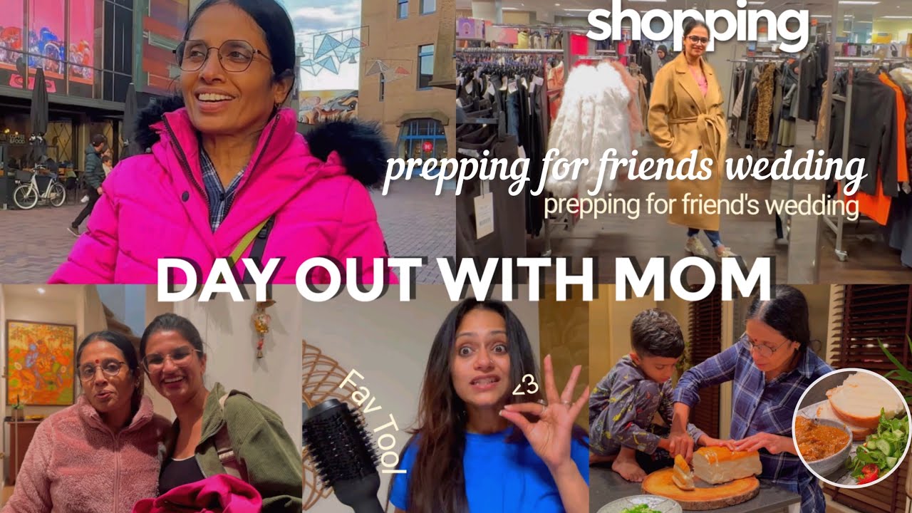 Prepping for my friends Wedding Reception ||  Shopping with Amma ||