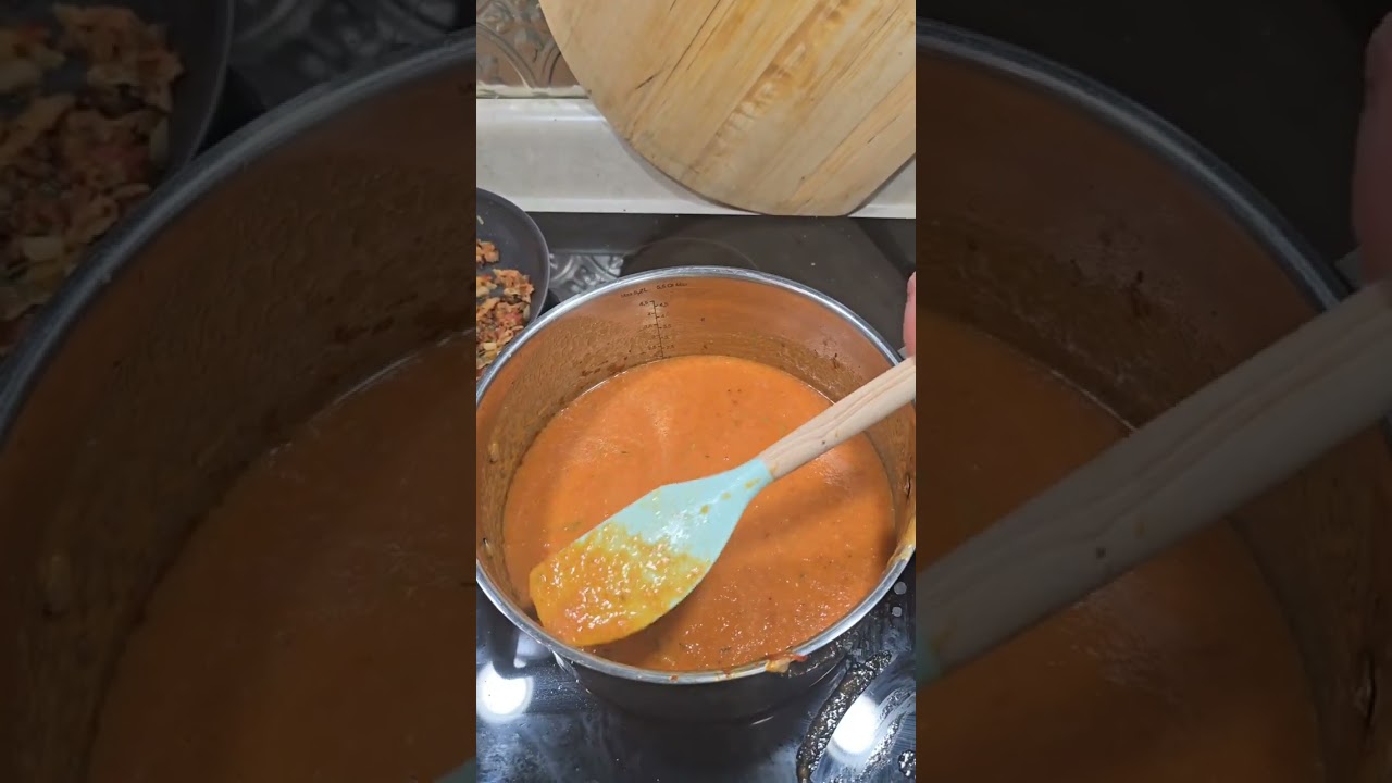 Homemade tomato soup and bacon stuffed grilled cheese. Super sped up version!