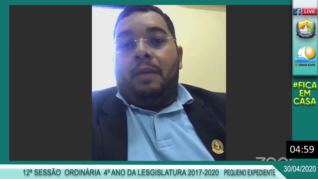 12&ordf; SESS&Atilde;O DA C&Acirc;MARA DE ICAPU&Iacute;-CE 30.04.2020