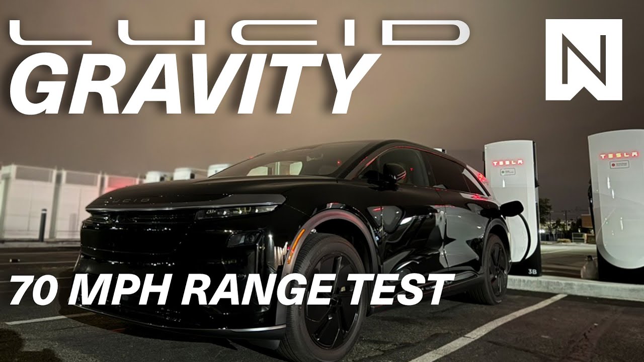 Lucid Gravity 70 MPH Range Test | Real-World Highway Loop (100% to 0%)