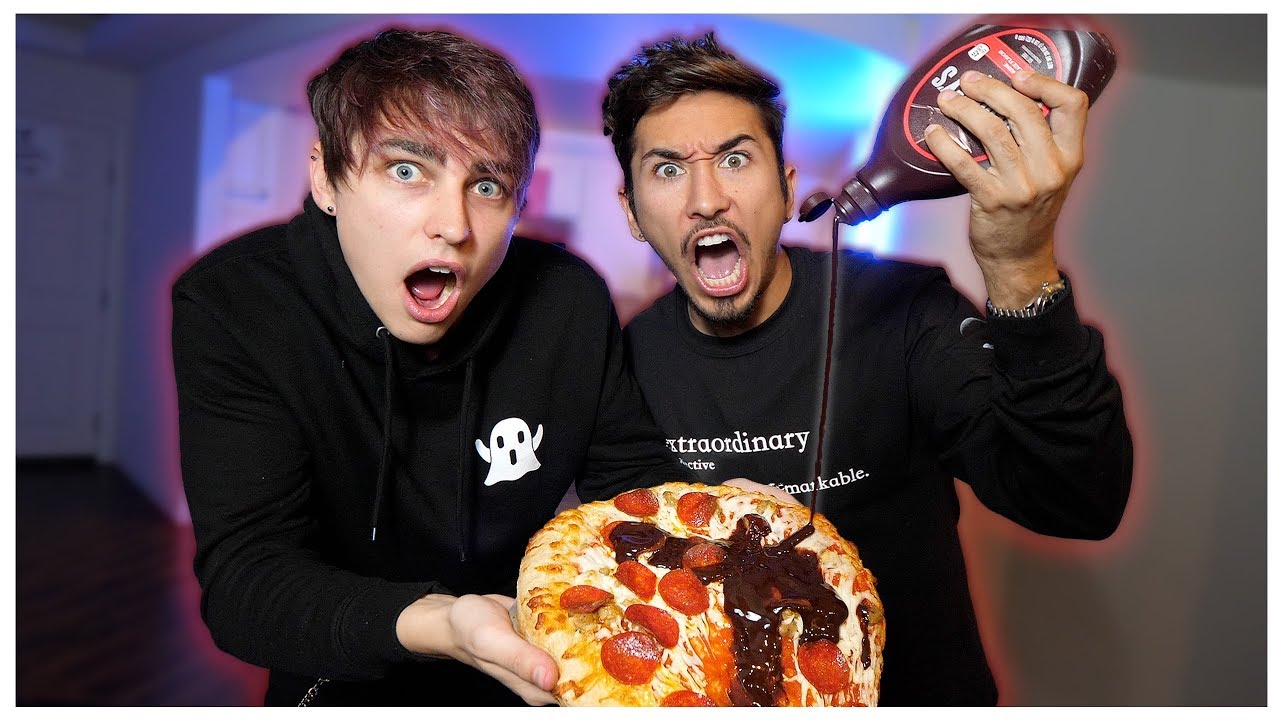 Eating Weird Food Combinations with Colby Brock (Taste Test)