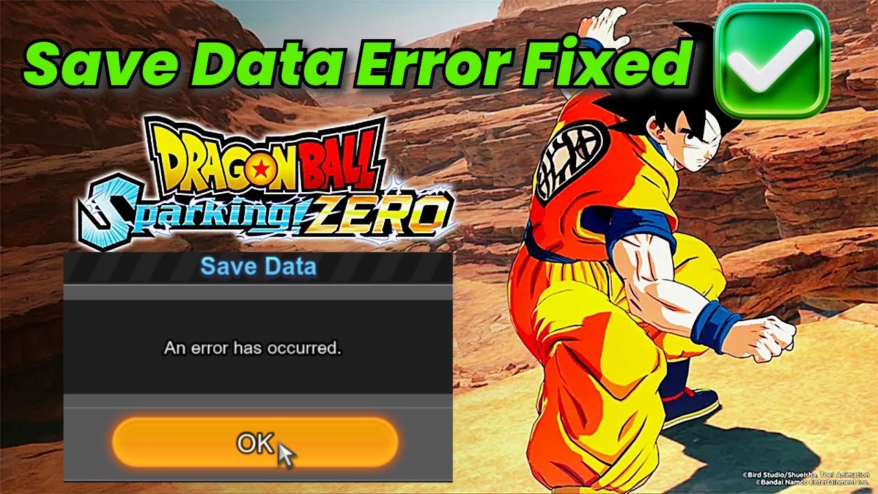 Dragon Ball Sparking Zero | Save Data Error Fixed ✅| Game Not Starting Fixed ✅