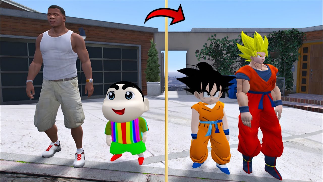 FRANKLIN AND SHINCHAN BECOME GOKU IN GTA 5