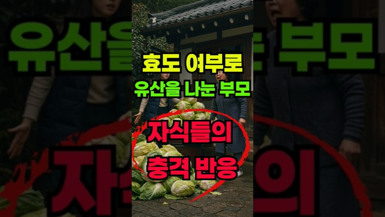 효도 여부로 유산을 나눈 부모, 자식들의 충격 반응 #시니어 #시니어사연 #사연듣기 #사연 #어르신