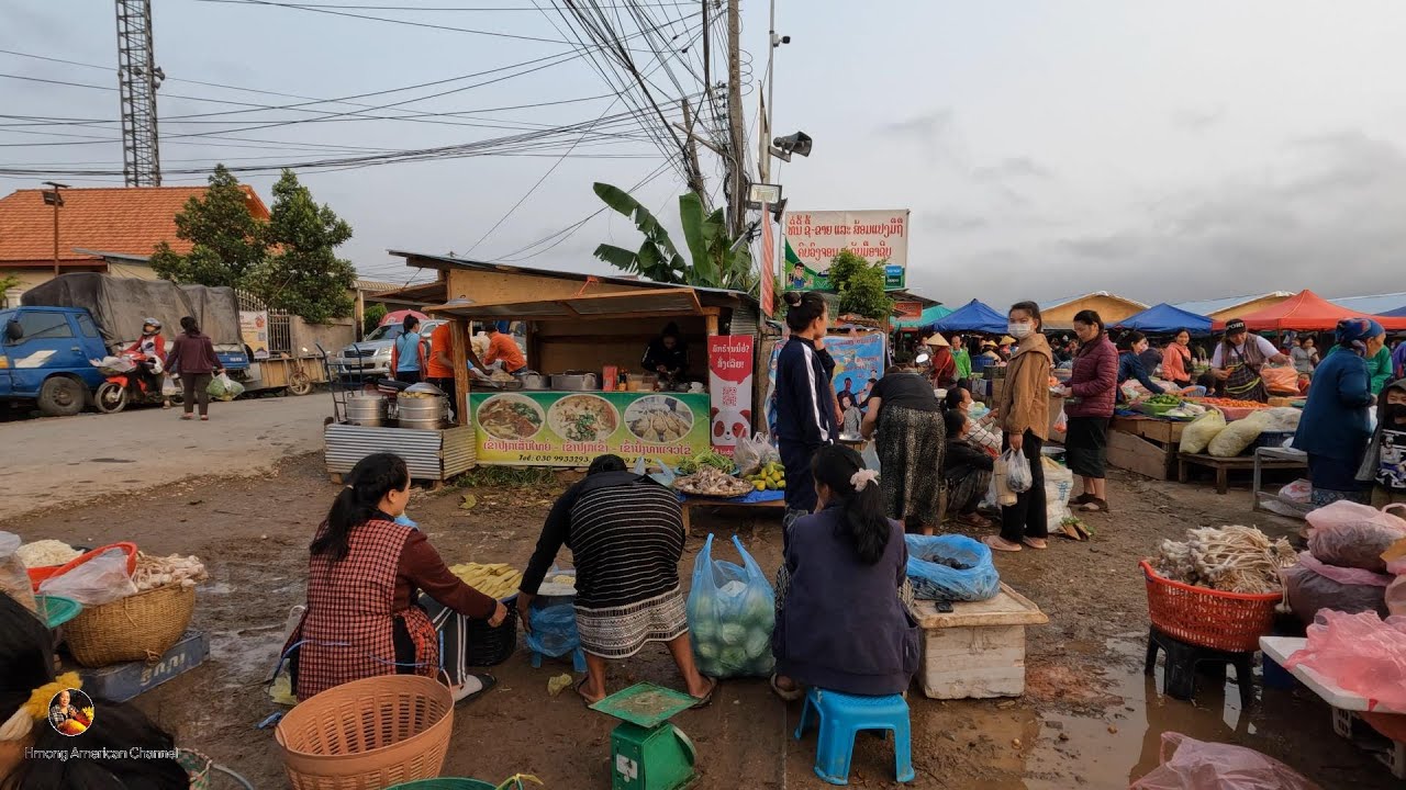 Namga Fresh Foods Farmer Morning Market In Phonsavan Laos
