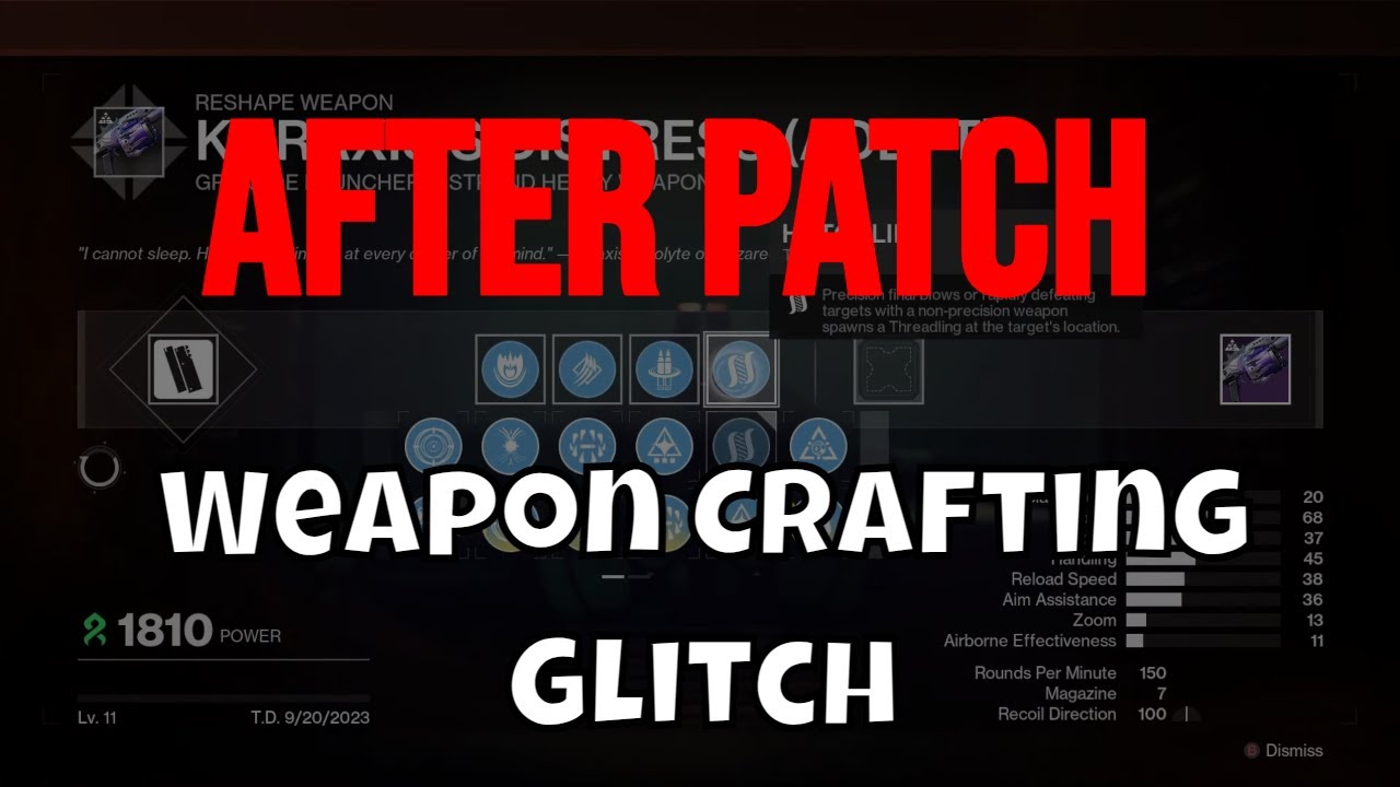 AFTER PATCH Weapon Crafting Glitch STILL WORKS God Rolls Every Time