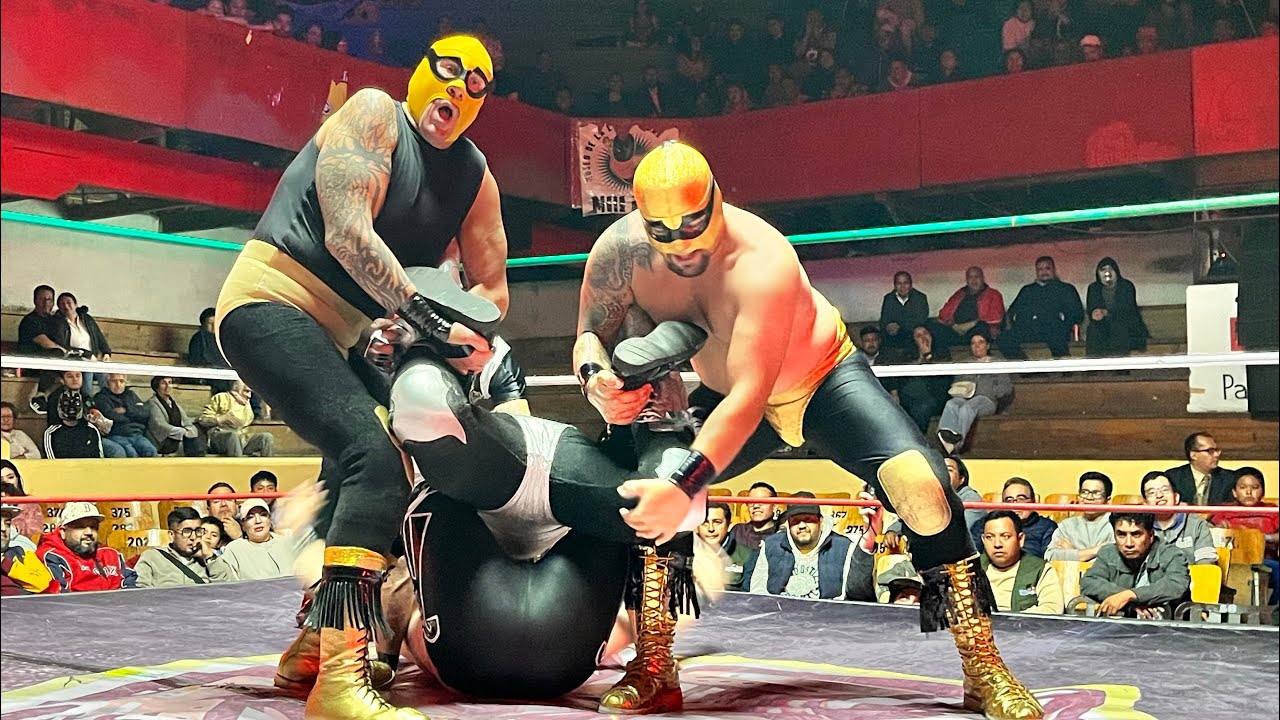 Hijo del Solitario y Solitario Jr Vs Hijo de Máscara Año 2000 y Máscara Año 2000 Jr con Max Proad