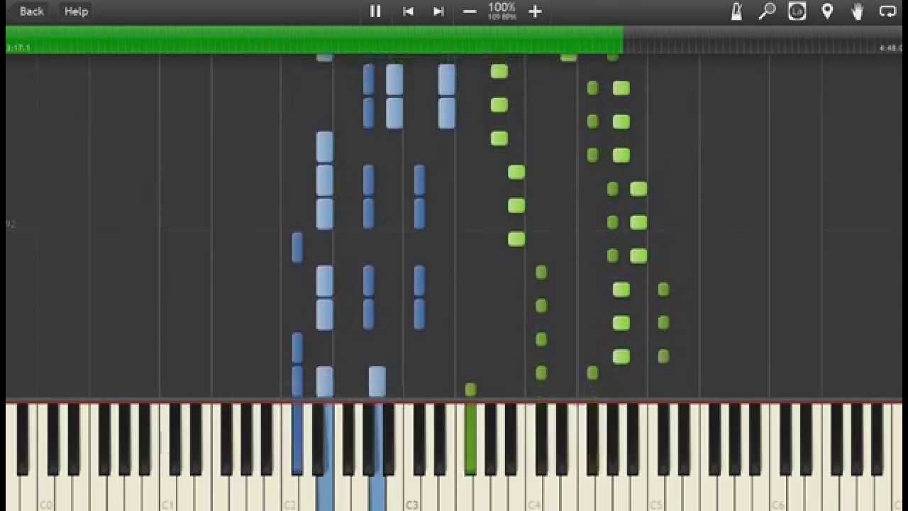 Yann Tiersen - Rue des cascades (Synthesia+MIDI)