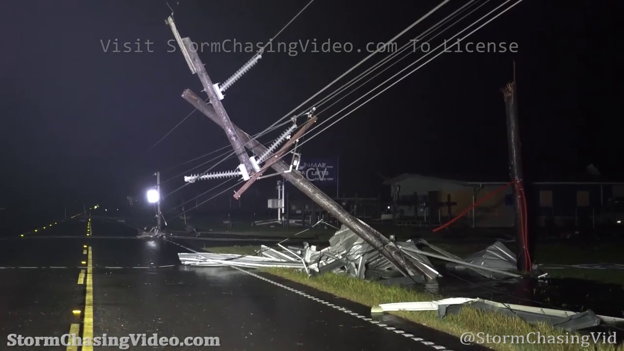 In The Eye Of Hurricane Laura, Storm Damage Carlyss LA - 8/27/2020