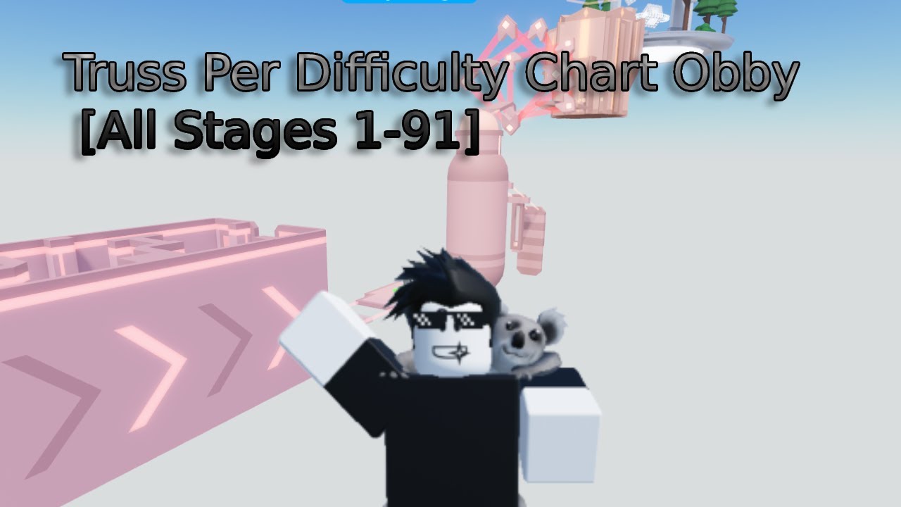 Truss Per Difficulty Chart Obby [All Stages 1-91]