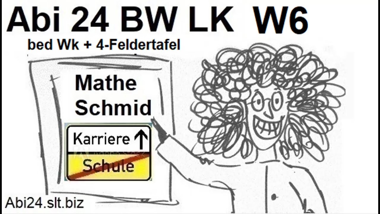 Das Abitur 2024 Baden Württemberg Ag W6 bedingte Wahrscheinlichkeit | Mathematik vom Mathe Schmid
