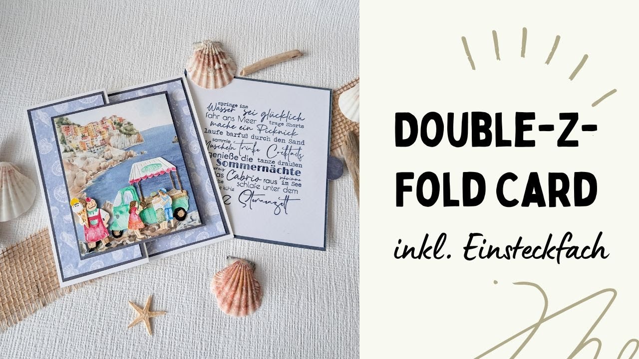 Double-Z-Fold Karte inkl. Einsteckfach + Hochzeitskarte inkl. Briefumschlag