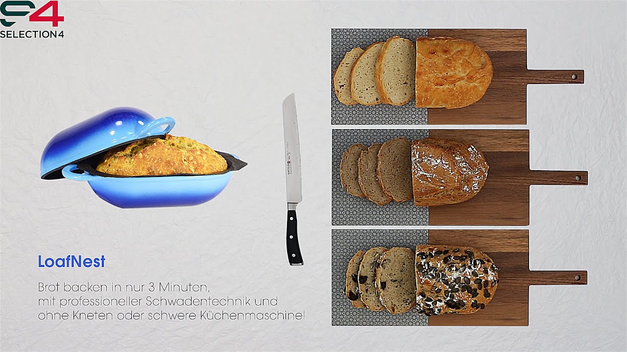 Tutorial: LoafNest Brotbacken ohne Kneten mit 3 Minuten Arbeitsaufwand -no knead bread