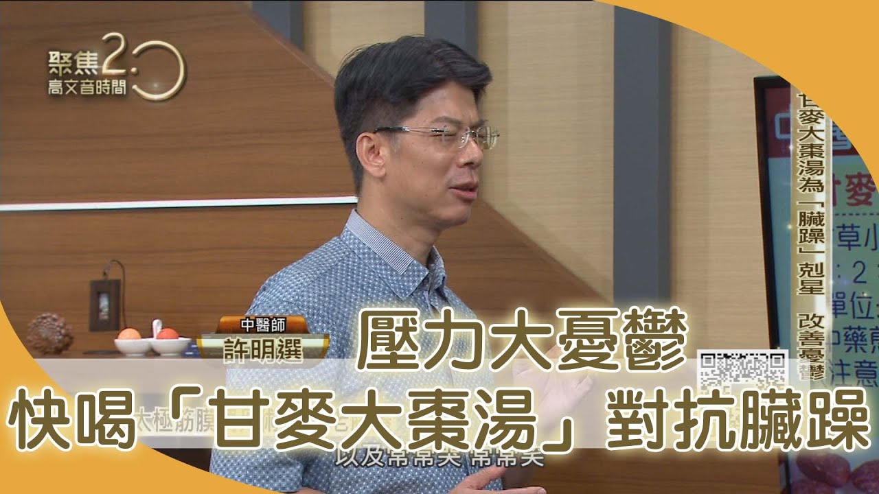 壓力大憂鬱 快喝「甘麥大棗湯」對抗臟躁【聚焦2.0】360集