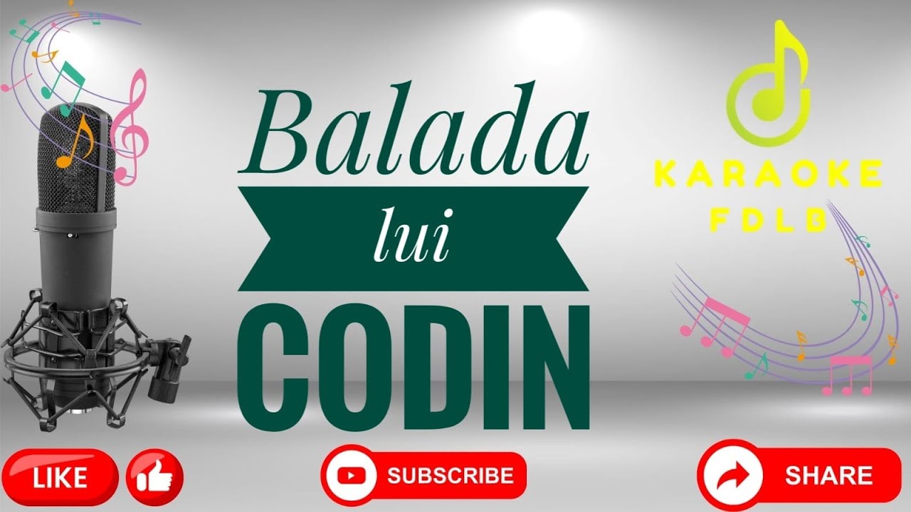 Balada lui Codin  //Karaoke//Versuri//Negative//Populara🛑Mi/major🛑