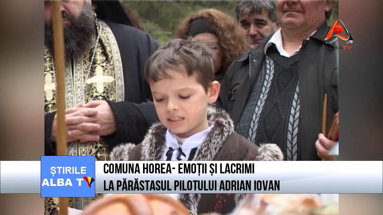 COMUNA HOREA   EMOTII SI LACRIMI LA PARASTASUL PILOTULUI ADRIAN IOVAN