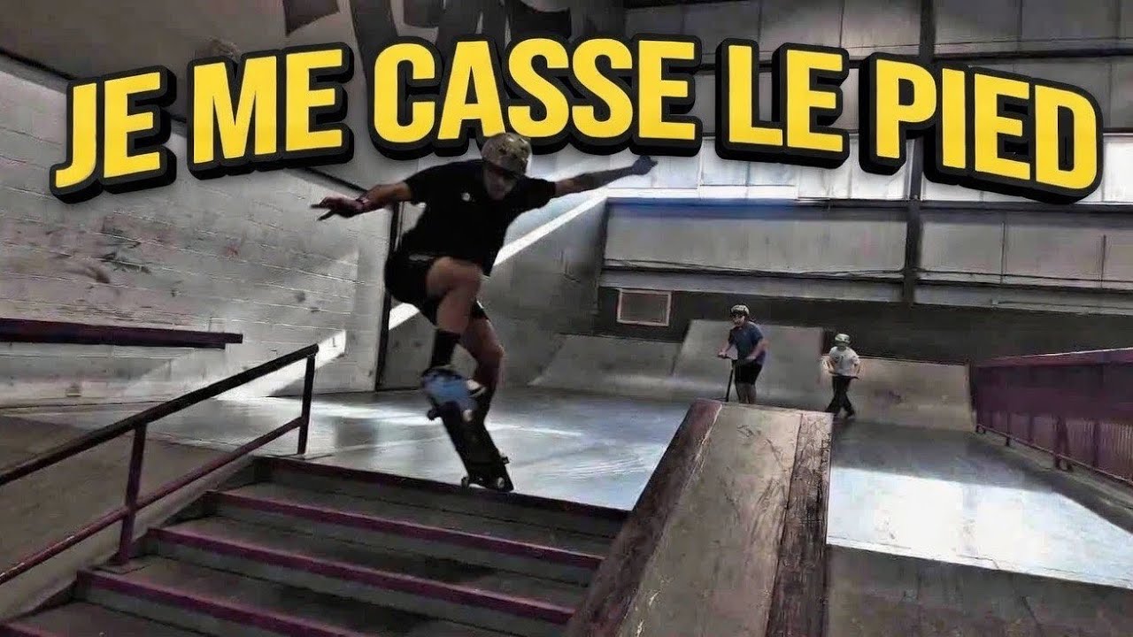 JE ME CASSE LE PIED AU SKATEPARK ?? 