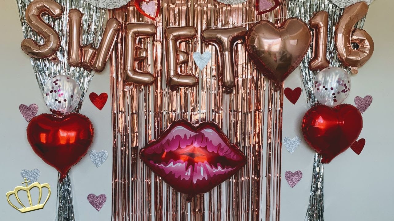Simple Sweet 16 Party Ideas at Home| Sweet 16 Birthday Party Decorations