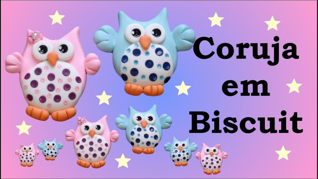 CORUJA DE BISCUIT OU PORCELANA FRIA DA ACRILEX
