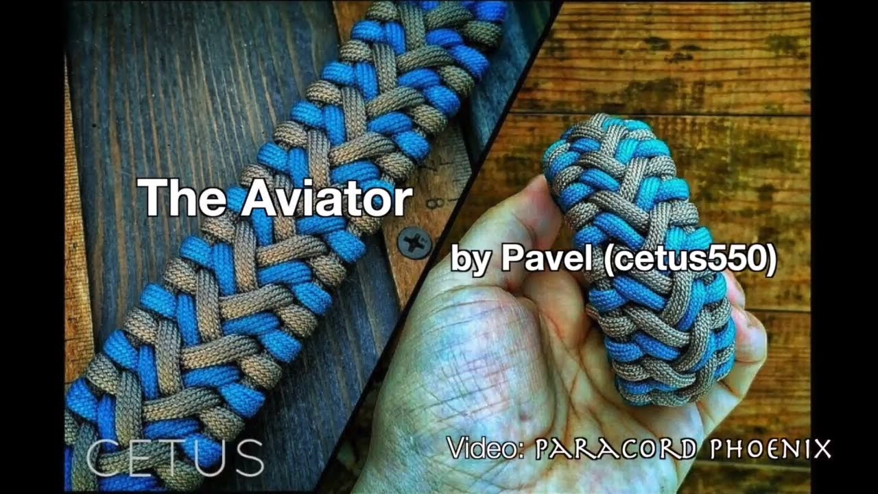 The Aviator Knot Paracord Bracelet by Cetus550 4-Strand without buckle.