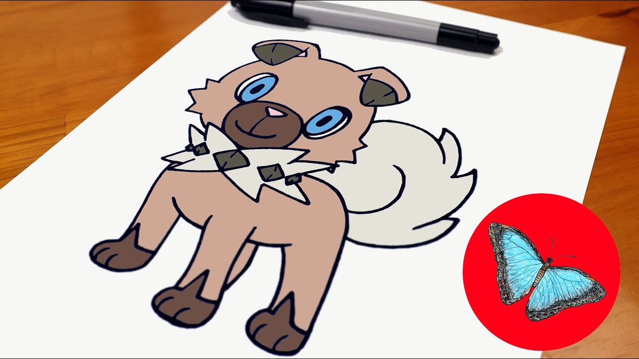 How To Draw Pokemon - Rockruff Easy Step by Step