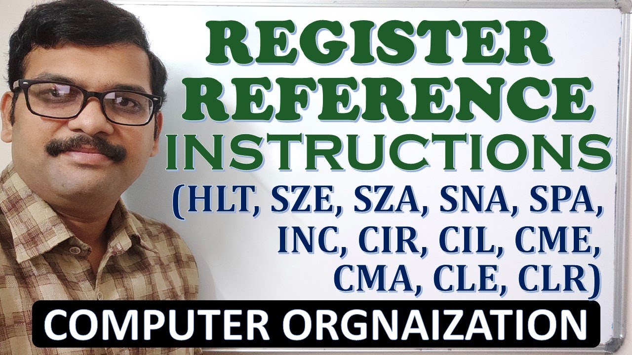 REGISTER REFERENCE INSTRUCTIONS IN COMPUTER ORGANIZATION || INSTRUCTION CODE|| COMPUTER ORGANIZATION