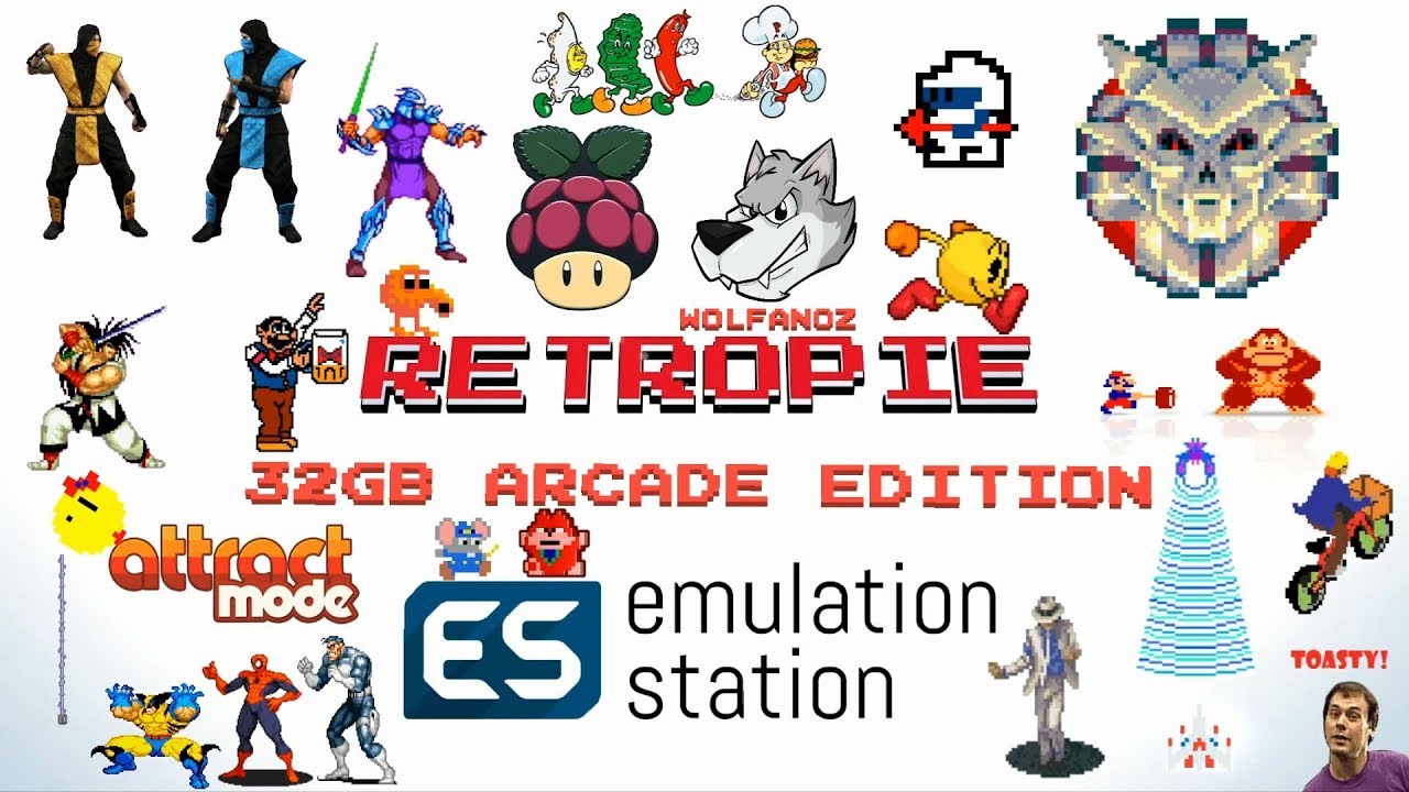 32gb Arcade Only Retropie 4.4 MAME Wolfanoz