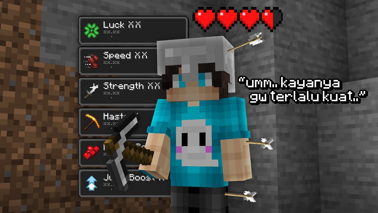 Minecraft, But Every Damage You Take Makes You Stronger..